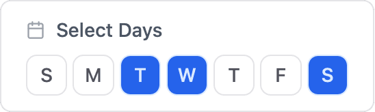 week selector widget